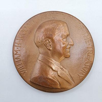 LOT 15: Set of 5 Metal Medallions- Cyrus W. Field Atlantic Telegraph, Simon Wiesenthal, Grover Cleveland & More