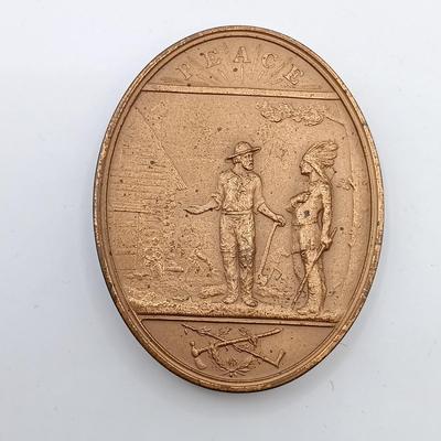 LOT 15: Set of 5 Metal Medallions- Cyrus W. Field Atlantic Telegraph, Simon Wiesenthal, Grover Cleveland & More