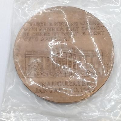 LOT 17: Set of 5 Metal Medallions- Jimmy Carter, Lindbergh Medal of Congress & More