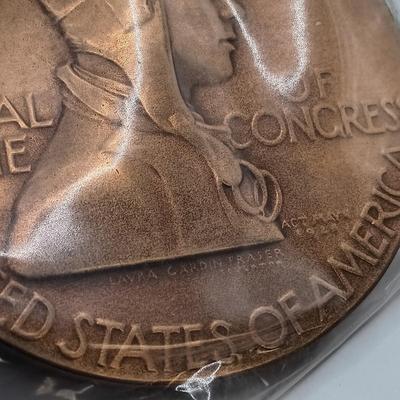 LOT 17: Set of 5 Metal Medallions- Jimmy Carter, Lindbergh Medal of Congress & More