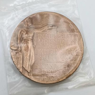 LOT 18: Set of 5 Metal Medallions- Alexander Hamilton, Theodore Roosevelt & More