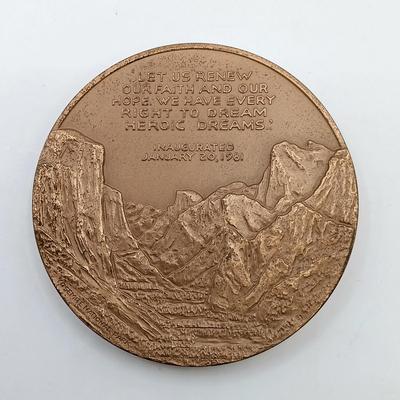 LOT 18: Set of 5 Metal Medallions- Alexander Hamilton, Theodore Roosevelt & More