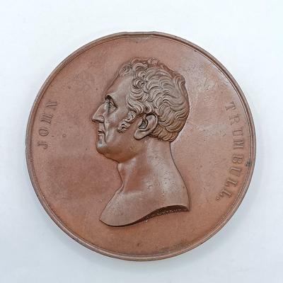 LOT 19: C.C. Wright Engraver American Art Union John Trumbull and Washington Allston Medallions w/ Kilenyi Designed Saturday Evening Post...