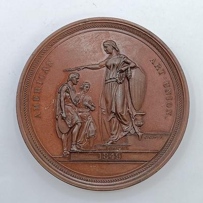 LOT 19: C.C. Wright Engraver American Art Union John Trumbull and Washington Allston Medallions w/ Kilenyi Designed Saturday Evening Post...