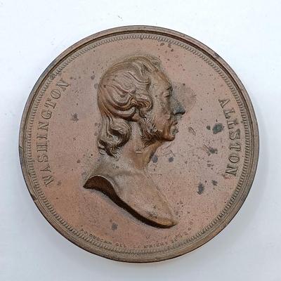 LOT 19: C.C. Wright Engraver American Art Union John Trumbull and Washington Allston Medallions w/ Kilenyi Designed Saturday Evening Post...