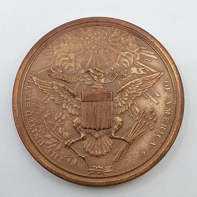 LOT 20: Set of 5 Metal Medallions- Horatio Gates, Nathaniel Green, Diplomatic Medal & More