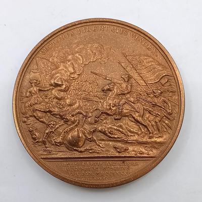 LOT 20: Set of 5 Metal Medallions- Horatio Gates, Nathaniel Green, Diplomatic Medal & More