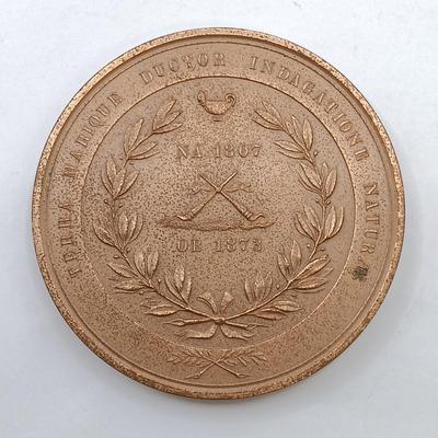 LOT 21: Rogat 1842 Louis Marie Medallion, W.H. Furness Unitarian Society & Louis Agassiz Medallions