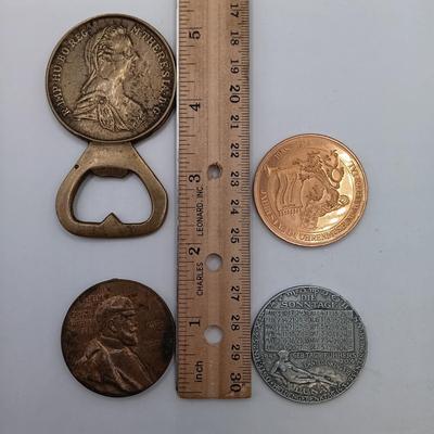 LOT 23: Frankfurt 1943 Calendar Medal, Prussia King Wilhelm Medal, Clock Museum Coin & More