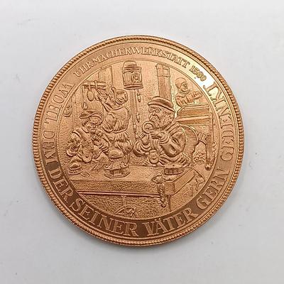 LOT 23: Frankfurt 1943 Calendar Medal, Prussia King Wilhelm Medal, Clock Museum Coin & More