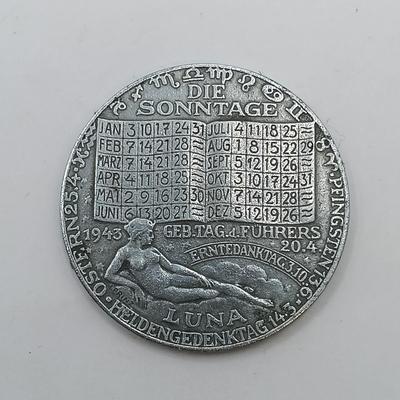 LOT 23: Frankfurt 1943 Calendar Medal, Prussia King Wilhelm Medal, Clock Museum Coin & More