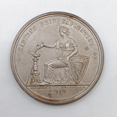 LOT 24: Set of 8 Metal Medallions- John Muir, Public Schools of Buffalo NY, Hugo Eckener & More