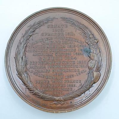 LOT 27: C.C. Wright Engraver Gilbert Stuart, Zachary Taylor & Henry Clay Medallions
