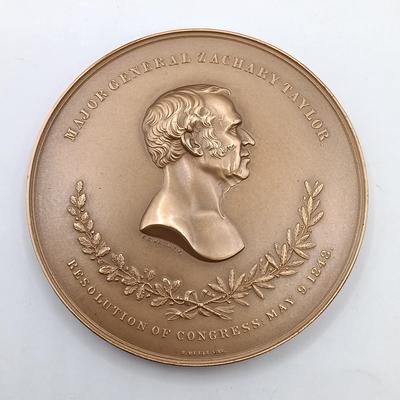 LOT 27: C.C. Wright Engraver Gilbert Stuart, Zachary Taylor & Henry Clay Medallions