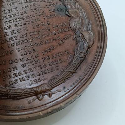 LOT 27: C.C. Wright Engraver Gilbert Stuart, Zachary Taylor & Henry Clay Medallions
