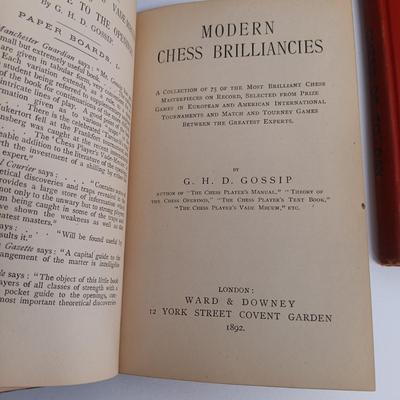 LOT 110: Vintage/Antique Chess and Checkers Books