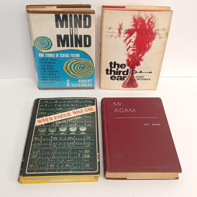 LOT 112: Vintage Sci-Fi Hardback Books- Greener Than You Think 1947 First Edition, Mr. Adam 1946 & More