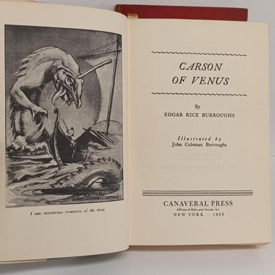 LOT 114: Vintage Edgar Rice Burroughs Collection- A Princess of Mars 1970, Carson of Venus 1963 & More