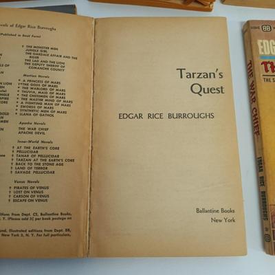 LOT 114: Vintage Edgar Rice Burroughs Collection- A Princess of Mars 1970, Carson of Venus 1963 & More