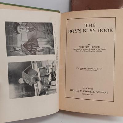 LOT 115: US Navy's Survival on Land and Sea 1944, Aldrich's The Story of a Bad Boy 1927, The American Boys Handy Book 1966...