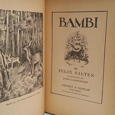 LOT 116: And To Think That I Saw It On Mulberry Street 1937, Bambi 1929, The Blue Book of Dogs 1941 & More