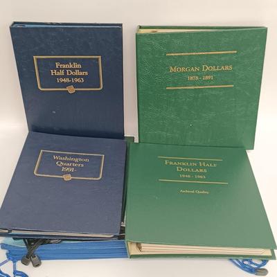 LOT 118: Coin Collecting Accessories- Empty Books, Tubes, Bags & More