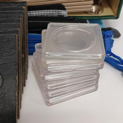 LOT 118: Coin Collecting Accessories- Empty Books, Tubes, Bags & More