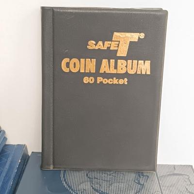 LOT 119: Coin Collecting Accessories- Empty Books, Bags, Reference Books and Paper Coin Holders