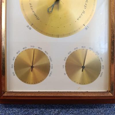 LOT 120: MCM Airguide Weather Station and General Electric German Made Wall Clock