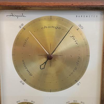 LOT 120: MCM Airguide Weather Station and General Electric German Made Wall Clock