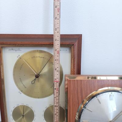 LOT 120: MCM Airguide Weather Station and General Electric German Made Wall Clock