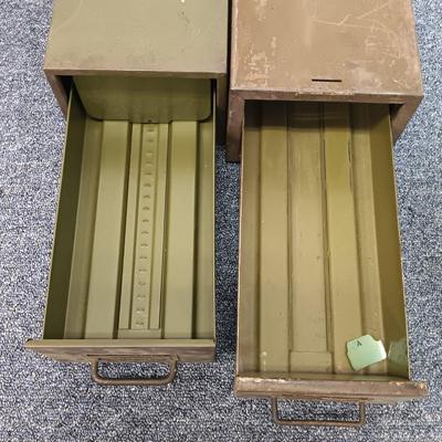 LOT 121: Set of (2) Vintage Index Card Filing Cabinets