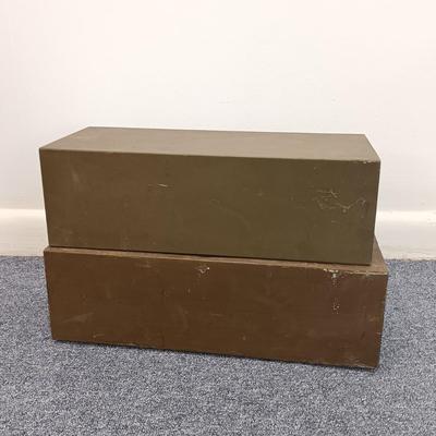 LOT 121: Set of (2) Vintage Index Card Filing Cabinets