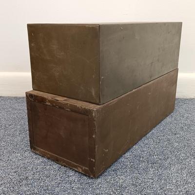 LOT 121: Set of (2) Vintage Index Card Filing Cabinets