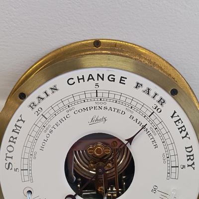 LOT 122: Schatz Mariner Brass Case Barometer and Barigo Marine Barometer