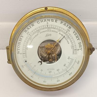LOT 122: Schatz Mariner Brass Case Barometer and Barigo Marine Barometer