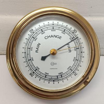 LOT 122: Schatz Mariner Brass Case Barometer and Barigo Marine Barometer