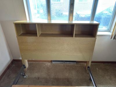 FULL BED FRAME AND WOODEN 5 DRAWER DRESSER