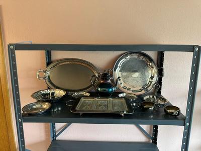 LARGE ASSORTMENT OF SILVER PLATE
