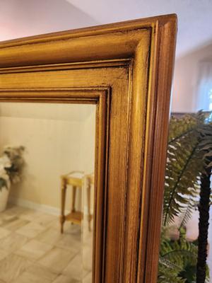 Lot #77 Large, Heavy Beveled Wall Mirror