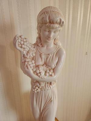 Lot #79 Vintage Ceramic Grecian Woman Sculpture - 26" tall