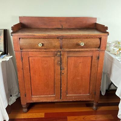 L400 Antique Mahogany Empire Jelly Cabinet/ Hutch