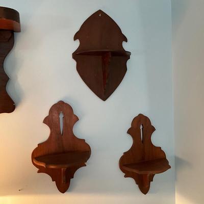 UBB416 Lot of Three Antique Victorian Wall Shelves