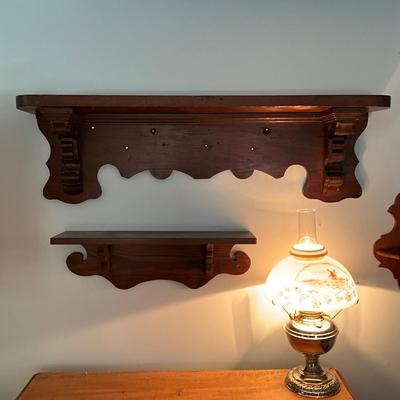 UBB417 Lot of Two Antique Victorian Shelves
