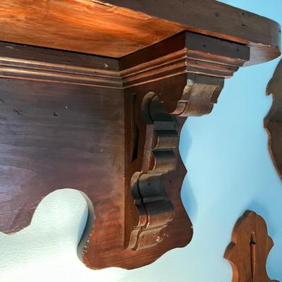 UBB417 Lot of Two Antique Victorian Shelves