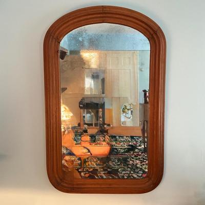 UBB418 Antique Pine Rounded Top Mirror