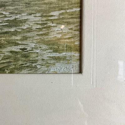 L436 Antique Framed "Old Mill" Print