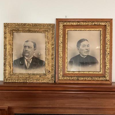 L440 Two Antique Victorian Portraits
