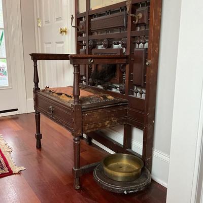 L446 Antique Victorian Hall Tree