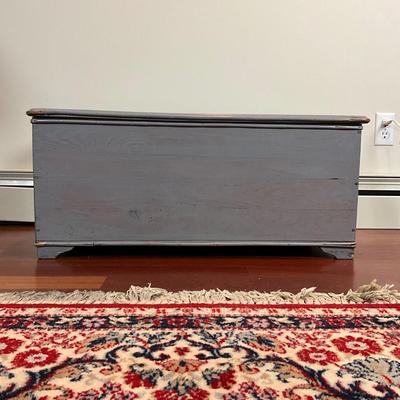 DR453 Antique Grey Painted Pine Chest